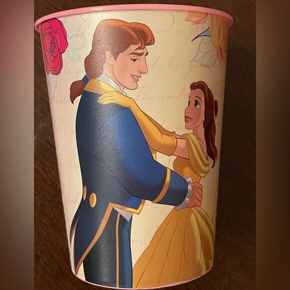 Disney Beauty and the Beast Party Cups set of 2 pink Designware 16 oz, BPA free - Picture 3 of 9